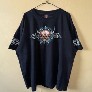 Vintage Y2K Cyber Skull Gothic Nu Metal Tattoo Piercing Art Style Emo Goth Tee